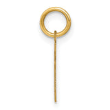 14k Yellow Gold Number Five Pendant Charm, Bold Angular Unisex Number Jewelry