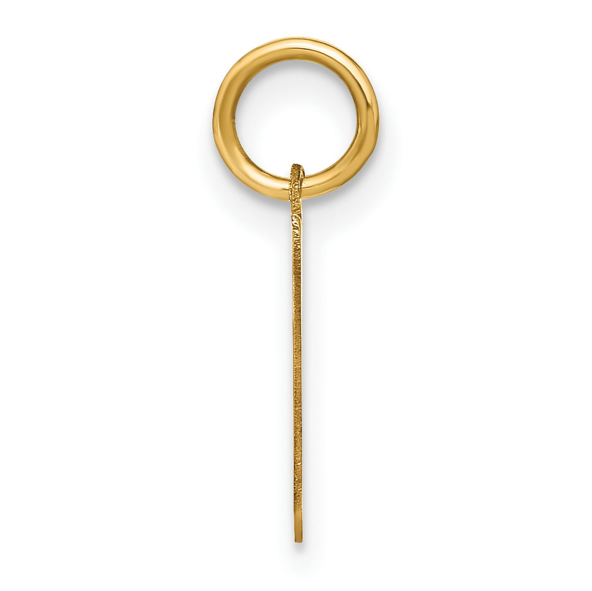 14k Yellow Gold Letter U Pendant Charm, Sleek Modern Initial Jewelry for Women