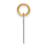 14k Yellow Gold Letter U Pendant Charm, Sleek Modern Initial Jewelry for Women