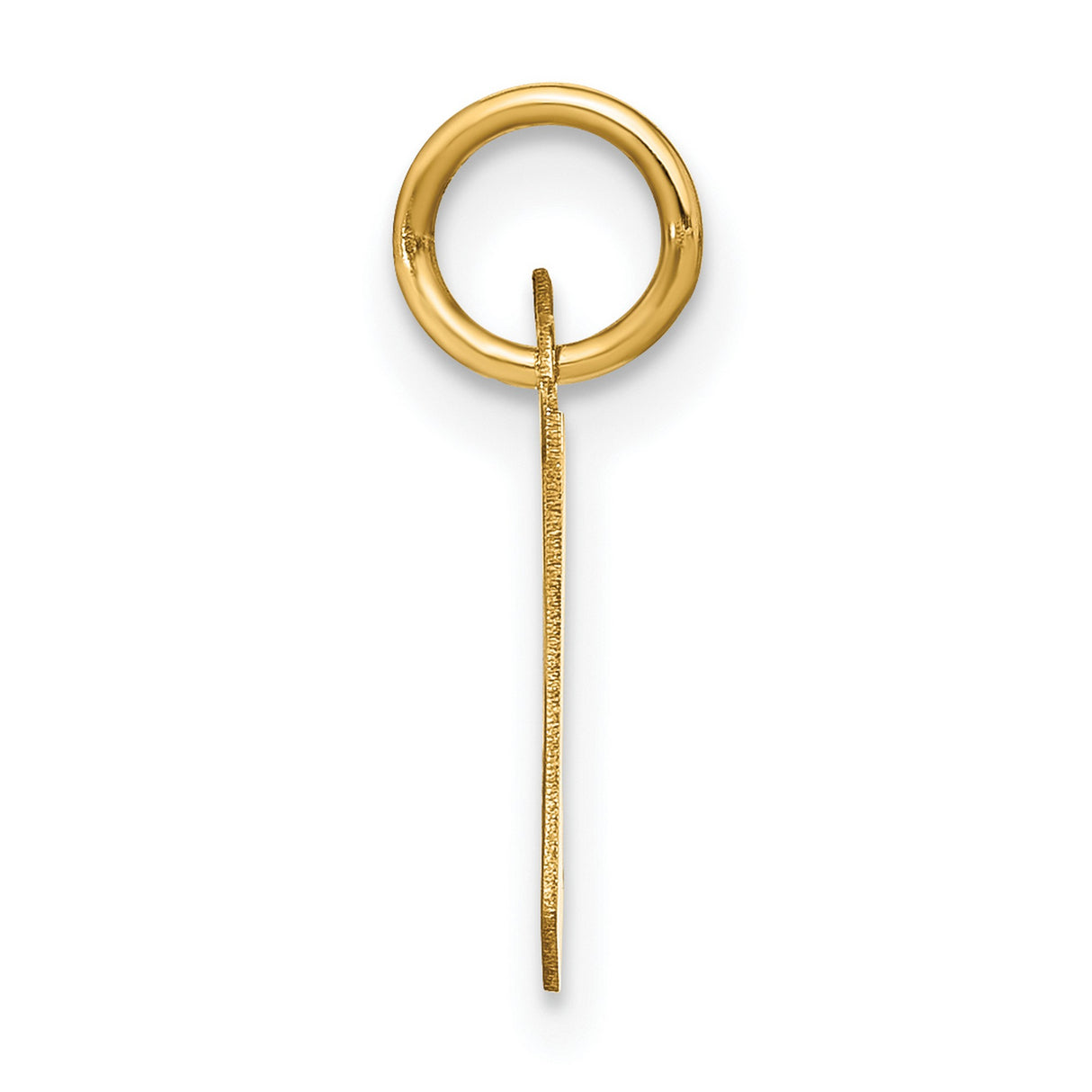 14k Yellow Gold Letter W Pendant Charm, Block Style Initial Jewelry for Women or Unisex Wear