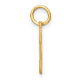 14k Yellow Gold Letter C Pendant Charm, Block Style Initial Monogram Jewelry for Women or Unisex