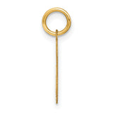 14k Yellow Gold Initial G Pendant Charm, Polished Block Letter Monogram, Unisex Jewelry