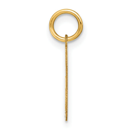 14k Yellow Gold Initial G Pendant Charm, Polished Block Letter Monogram, Unisex Jewelry