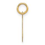 14k Yellow Gold Open Oval Pendant Charm, Minimalist Modern Unisex Jewelry