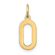 14k Yellow Gold Open Oval Pendant Charm, Minimalist Modern Unisex Jewelry