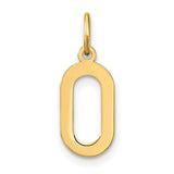 14k Yellow Gold Open Oval Pendant Charm, Minimalist Modern Unisex Jewelry