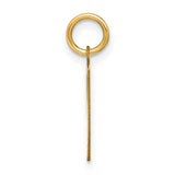 14k Yellow Gold Letter P Pendant, Polished Initial Charm for Women or Unisex