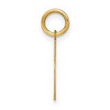 14k Yellow Gold Letter S Pendant Charm, Polished Initial Monogram for Women or Unisex Use