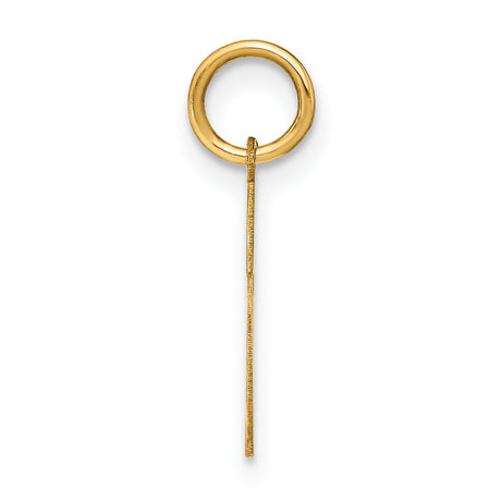 14k Yellow Gold Letter S Pendant Charm, Polished Initial Monogram for Women or Unisex Use