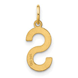 14k Yellow Gold Letter S Pendant Charm, Polished Initial Monogram for Women or Unisex Use