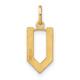 14k Yellow Gold Chevron Pendant with Open Modern Geometric Design for Men or Women