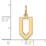 14k Yellow Gold Chevron Pendant with Open Modern Geometric Design for Men or Women