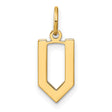 14k Yellow Gold Chevron Pendant with Open Modern Geometric Design for Men or Women