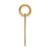 14k Yellow Gold Initial Pendant, Bold Block Letter W Charm for Women