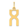 14k Yellow Gold Chi Rho Pendant, Early Christian Symbol Religious Charm for Men or Women