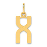 14k Yellow Gold Chi Rho Pendant, Early Christian Symbol Religious Charm for Men or Women