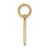 14k Yellow Gold Initial A Pendant, Polished Block Letter Charm for Necklace or Bracelet