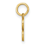 14k Yellow Gold Capital Letter B Pendant, Unisex Initial Charm for Custom Names or Monogram Jewelry