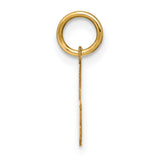 14k Yellow Gold Letter G Pendant Charm, Polished Block Initial, Unisex Monogram Jewelry