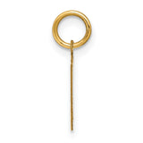 14k Yellow Gold Hebrew Letter Heh Pendant Charm, Jewish Faith Symbol Jewelry for Men or Women