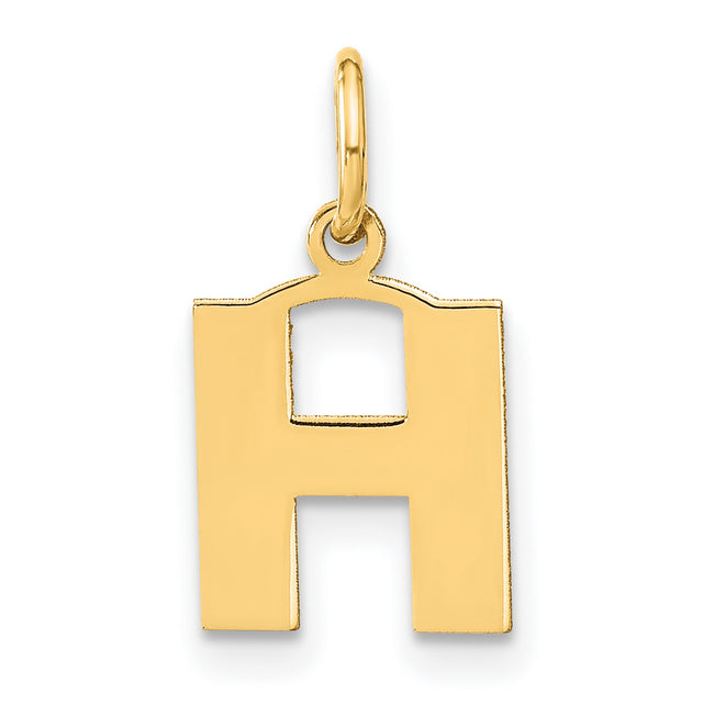 14k Yellow Gold Hebrew Letter Heh Pendant Charm, Jewish Faith Symbol Jewelry for Men or Women