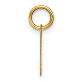 14k Yellow Gold Letter K Pendant Charm, Bold Polished Initial Monogram Jewelry for Women or Unisex