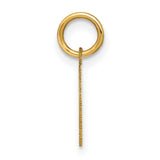 14k Yellow Gold Initial Pendant with Letter L, Polished Alphabet Charm