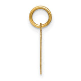 14k Yellow Gold Initial N Pendant Charm, Block Letter Design, Unisex Monogram Jewelry