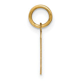 Letter P Initial Charm Pendant in Real 14k Yellow Gold