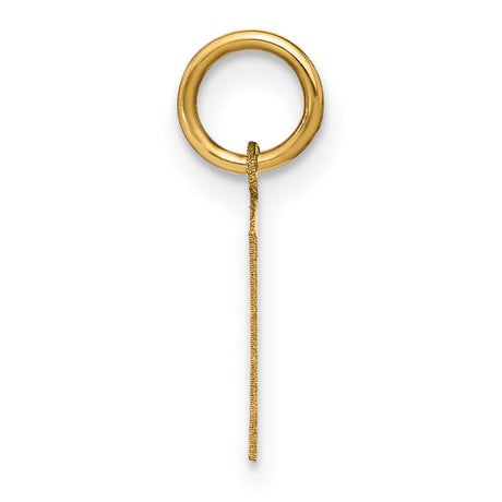 Letter P Initial Charm Pendant in Real 14k Yellow Gold