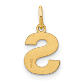14k Yellow Gold Letter S Pendant Charm, Polished Block Initial Monogram Jewelry for Women or Unisex