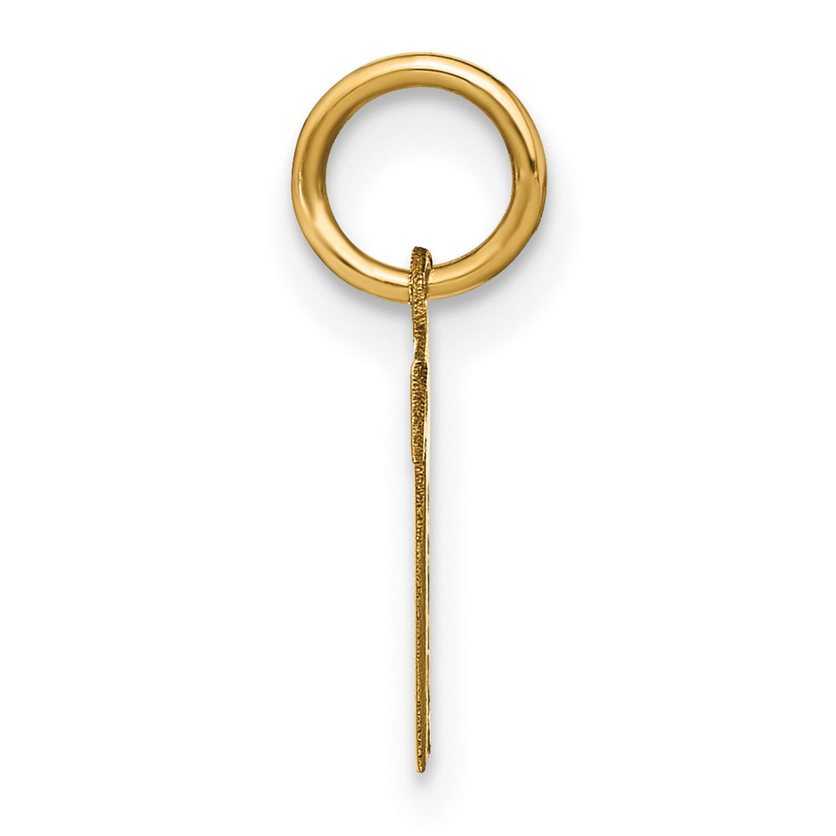 14k Yellow Gold Tau Cross Pendant, Polished Franciscan T Design, Christian Religious Charm