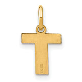 14k Yellow Gold Tau Cross Pendant, Polished Franciscan T Design, Christian Religious Charm