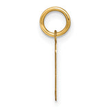 14k Yellow Gold Initial V Pendant Charm, Polished Letter Jewelry for Women