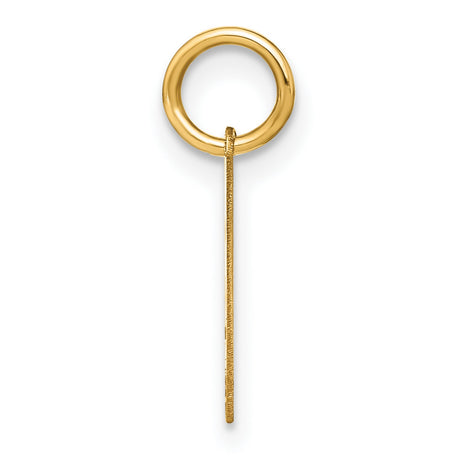 14k Yellow Gold Heart Pendant with Cut-Out Letter K, Personalized Initial Charm