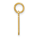 14k Yellow Gold Old English Letter B Pendant, Lowercase Gothic Initial Charm