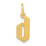 14k Yellow Gold Old English Letter B Pendant, Lowercase Gothic Initial Charm
