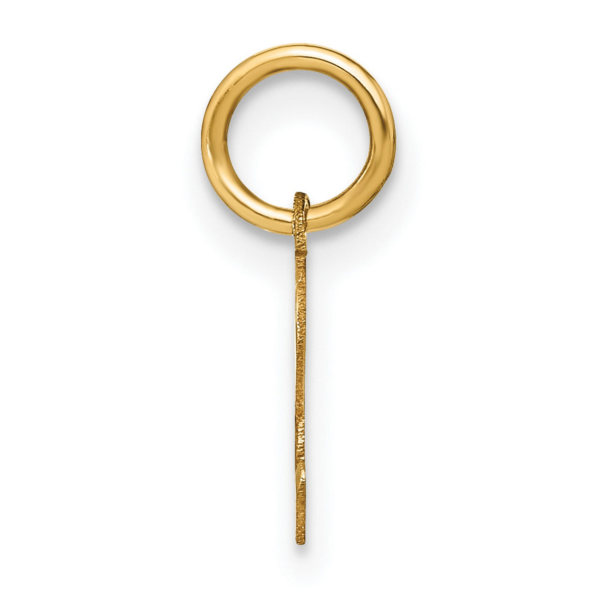 14k Yellow Gold Pendant, Gothic Style Lowercase Letter E Initial Charm, Vintage Monogram Design