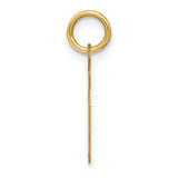 14k Yellow Gold Lowercase F Initial Pendant Charm, Polished Finish, Modern Letter Jewelry for Women