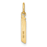 14k Yellow Gold Mezuzah Pendant, Minimalist Jewish Religious Charm for Men and Women