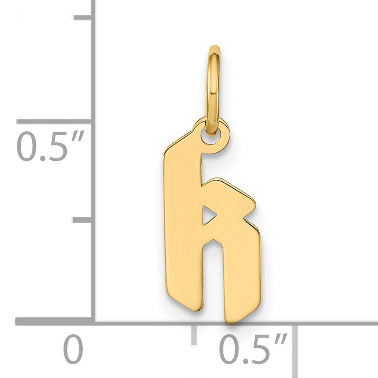 14k Yellow Gold Chai Pendant, Hebrew Life Symbol Charm, Spiritual Jewish Jewelry for Men and Women