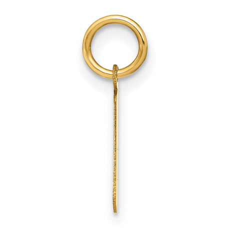 14k Yellow Gold Mezuzah Pendant, Vertical Elongated Jewish Charm for Women or Unisex Wear