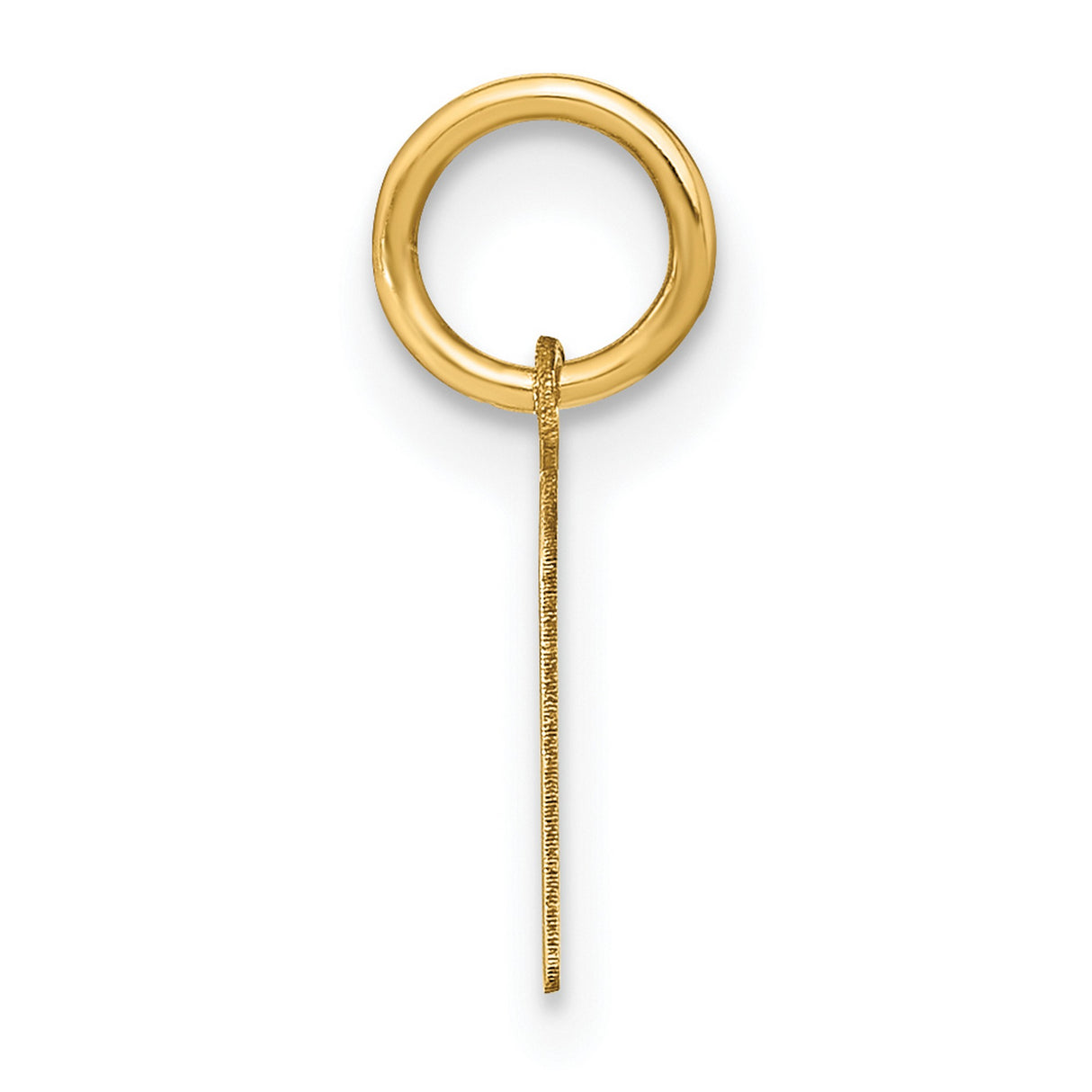 14k Yellow Gold Scorpio Zodiac Pendant with Stylized M Symbol Tail Design