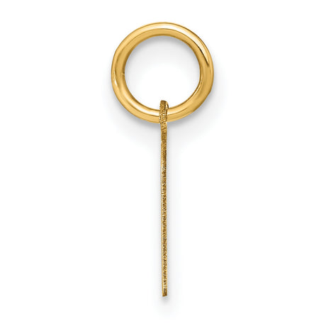 14k Yellow Gold Scorpio Zodiac Pendant with Stylized M Symbol Tail Design