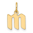 14k Yellow Gold Scorpio Zodiac Pendant with Stylized M Symbol Tail Design