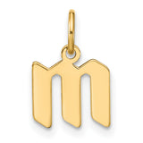 14k Yellow Gold Scorpio Zodiac Pendant with Stylized M Symbol Tail Design