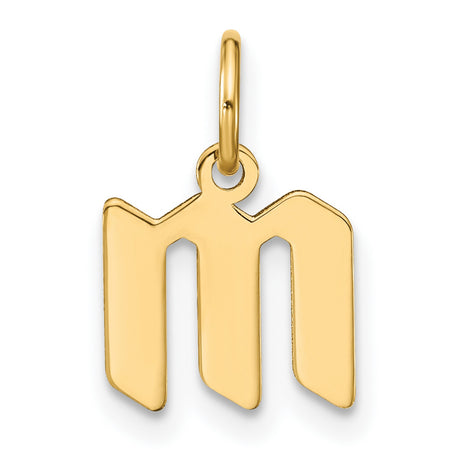 14k Yellow Gold Scorpio Zodiac Pendant with Stylized M Symbol Tail Design
