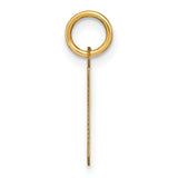 14k Yellow Gold Lowercase P Pendant, Modern Initial Charm, Minimalist Alphabet Jewelry