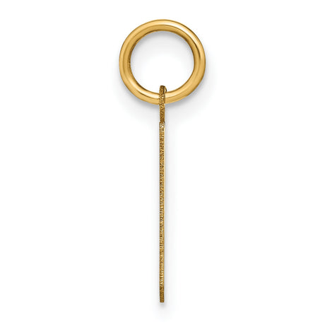 14k Yellow Gold Lowercase P Pendant, Modern Initial Charm, Minimalist Alphabet Jewelry