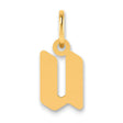 Lowercase Letter U Initial Charm Pendant in Real 14k Yellow Gold